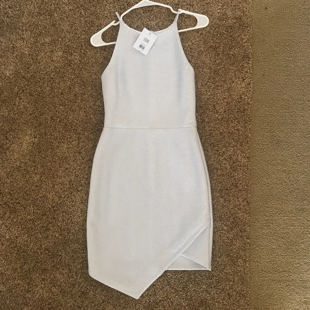 TOPSHOP white sparkly dress